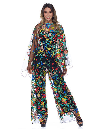3D DIVINE FLORAL BUTTON JACKET