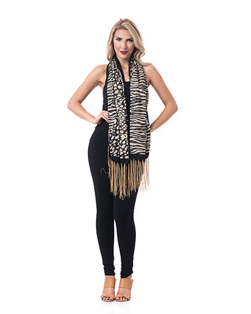 ANIMAL COLLAGE 7-WAY SCARF