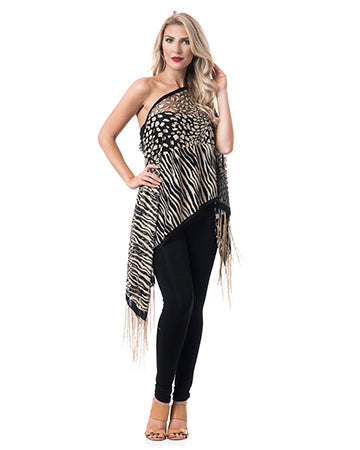 DOTS & STRIPES 7-WAY SCARF 2PC PANT SET