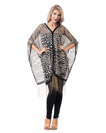 ANIMAL COLLAGE 7-WAY SCARF 2PC PANT SET